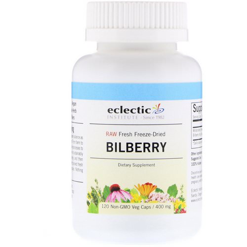 Eclectic Institute, Bilberry, 400 mg, 120 Veg Caps فوائد