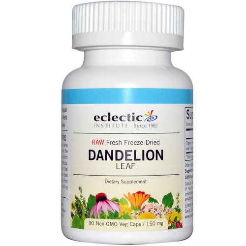 Eclectic Institute, Dandelion Leaf, 150 mg, 90 Non-GMO Veggie Caps فوائد