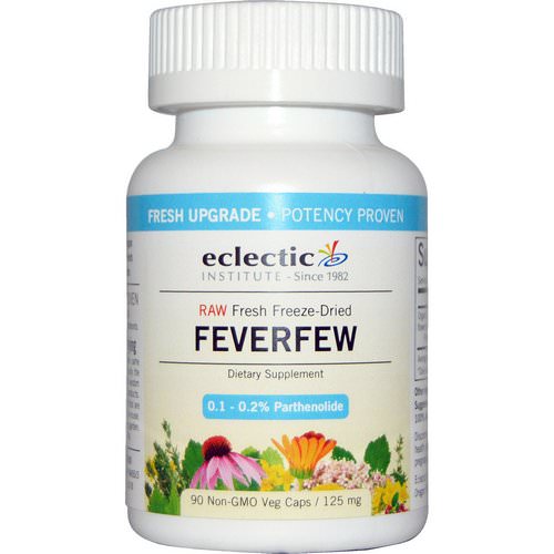 Eclectic Institute, Feverfew, 125 mg, 90 Non-GMO Veggie Caps فوائد
