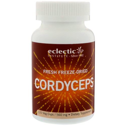 Eclectic Institute, Fresh Freeze-Dried Cordyceps, 560 mg, 120 Veg Caps فوائد