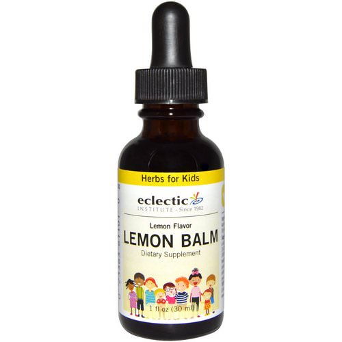 Eclectic Institute, Herbs For Kids, Lemon Balm, Lemon Flavor, 1 fl oz (30 ml) فوائد
