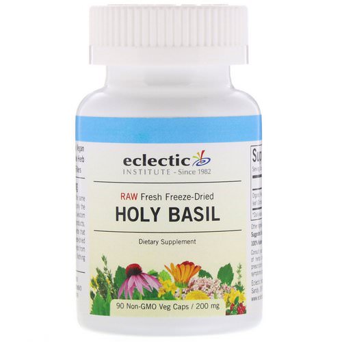 Eclectic Institute, Holy Basil, 200 mg, 90 Non-GMO Veg Caps فوائد