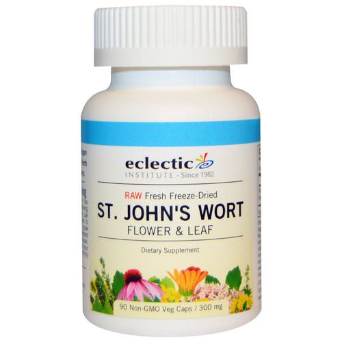 Eclectic Institute, St. John's Wort, 300 mg, 90 Non-GMO Veggie Caps فوائد