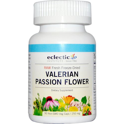 Eclectic Institute, Valerian Passion Flower, 250 mg, 90 Non-GMO Veggie Caps فوائد