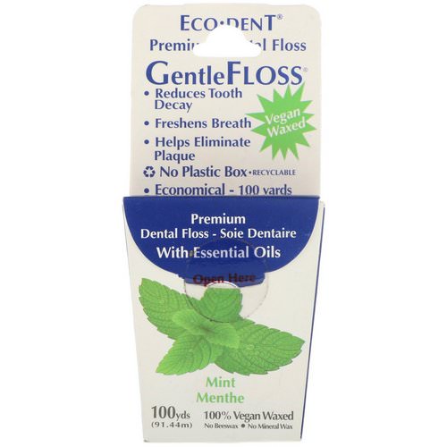 Eco-Dent, GentleFloss, Mint, 100 yds (91.44 m) فوائد