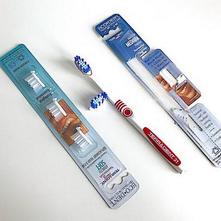 Eco-Dent Toothbrushes - فرش الأسنان, العناية بالفم, حمام
