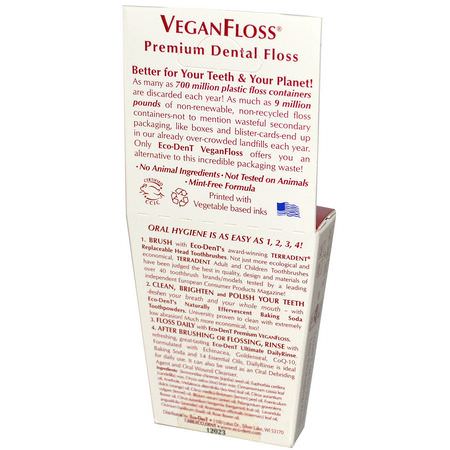Eco-Dent, VeganFloss, Cinnamon, 100 yds (91.44 m):خيط تنظيف الأسنان, العناية بالفم
