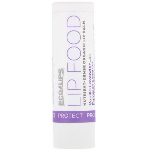 Eco Lips, Lip Food, Protect, Nutrient-Dense Organic Lip Balm, Vanilla Lavender, .15 oz (4.25 g) فوائد