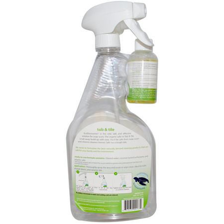 EcoDiscoveries, Tub & Tile, Soap Scum Remover, 2 fl oz (60 ml) Concentrate w/ 1 Spray Bottle:منظفات الاستحمام, حمام
