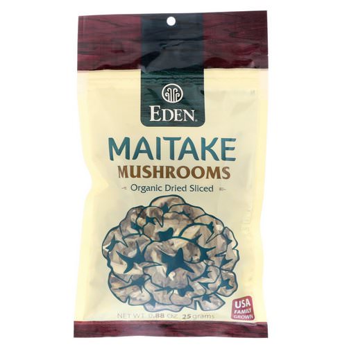 Eden Foods, Maitake Mushrooms, Organic Dried Sliced, 0.88 oz (25 g) فوائد