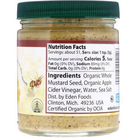 Eden Foods, Organic Brown Mustard, 9 oz (255 g):خردل, خل