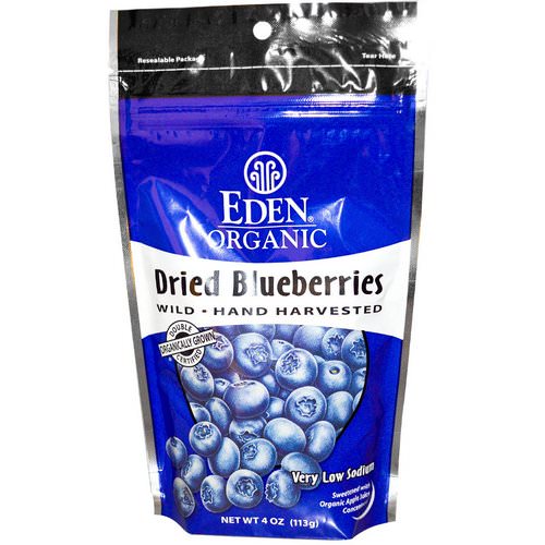 Eden Foods, Organic, Dried Blueberries, 4 oz (113 g) فوائد