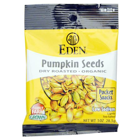 Eden Foods Pumpkin Seeds Pepitas Snacks - ال,جبات الخفيفة, Pepitas, بذ,ر اليقطين