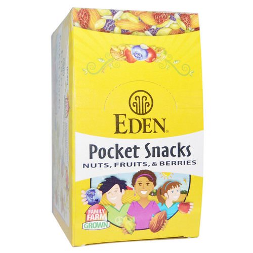 Eden Foods, Organic, Pocket Snacks, Pumpkin Seeds, Dry Roasted, 12 Packages, 1 oz (28.3 g) Each فوائد