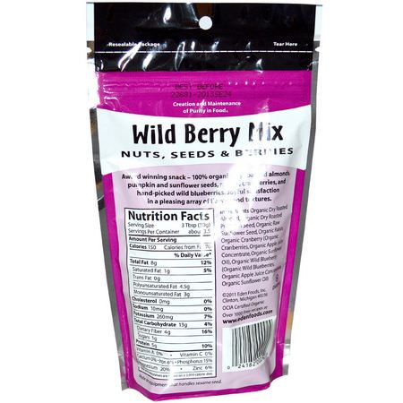 Eden Foods, Organic, Wild Berry Mix, Nuts, Seeds & Berries, 4 oz (113 g):مزيج ال,جبات الخفيفة, ال,جبات الخفيفة