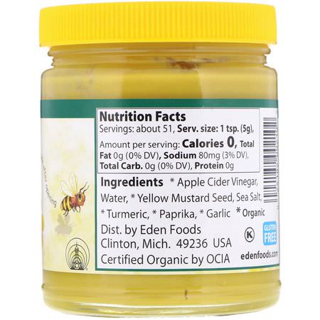 Eden Foods, Yellow Mustard, 9 oz:خردل, خل