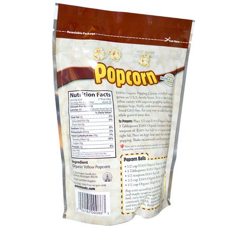 Eden Foods, Popcorn, Organic Popping Kernels, 20 oz (566 g):الفشار ,ال,جبات الخفيفة