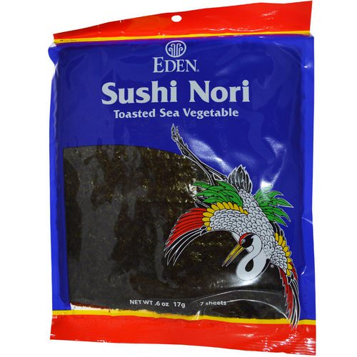 Eden Foods, Sushi Nori, 7 Sheets, .6 oz 17 g فوائد