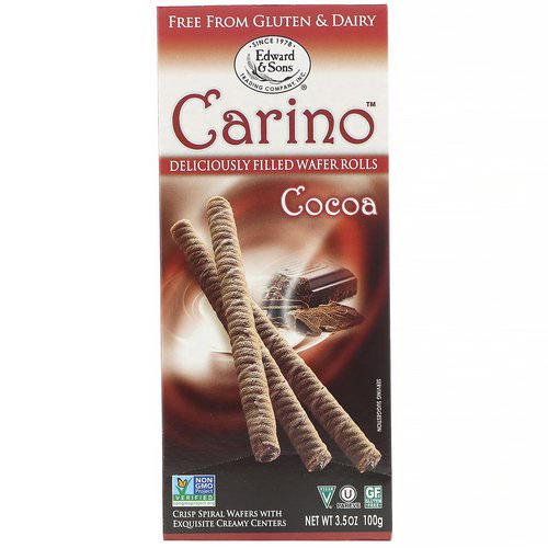 Edward & Sons, Carino Filled Wafer Rolls, Cocoa, 3.5 oz (100 g) فوائد