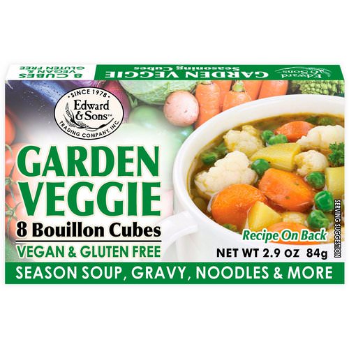 Edward & Sons, Garden Veggie, Bouillon Cubes, 8 Cubes فوائد