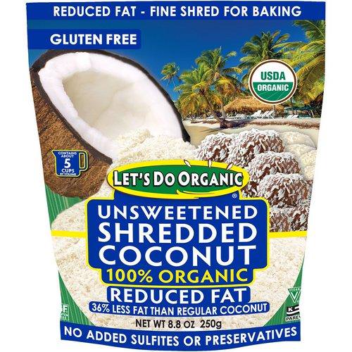 Edward & Sons, Let's Do Organic, 100% Organic Unsweetened Shredded Coconut, Reduced Fat, 8.8 oz (250 g) فوائد