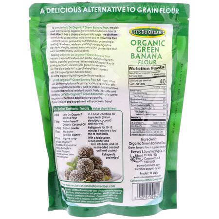 Edward & Sons, Let's Do Organic, Organic Green Banana Flour, 14 oz (396 g):خلطات, طحين