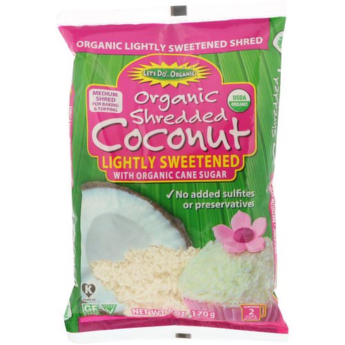 Edward & Sons, Let's Do Organic, Organic Shredded Coconut, Lightly Sweetened, 6 oz (170 g) فوائد