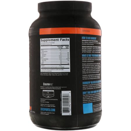EFX Sports, Karbolyn Fuel, Orange, 4.3 lbs (1950 g):مساحيق الكرب,هيدرات, استرداد بعد التمرين