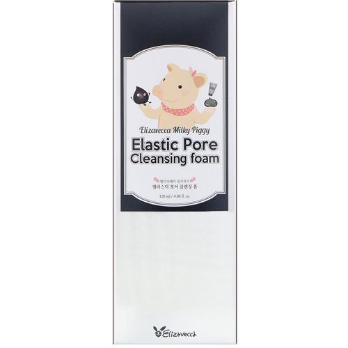 Elizavecca, Elizavecca Milky Piggy, Elastic Pore Cleansing Foam, 4.06 fl oz (120 ml) فوائد