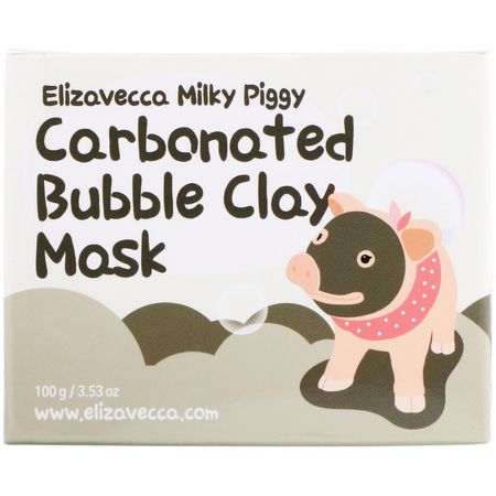 Elizavecca, Milky Piggy Carbonated Bubble Clay Mask, 100 g:أقنعة الطين, أقنعة ,جه K-جمال