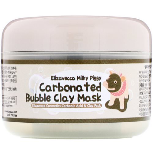 Elizavecca, Milky Piggy Carbonated Bubble Clay Mask, 100 g فوائد