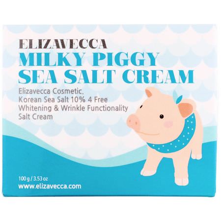 Elizavecca, Milky Piggy Sea Salt Cream, 100 g:مرطبات K-جمال, الكريمات