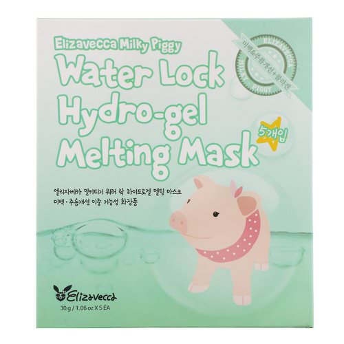 Elizavecca, Milky Piggy, Water Lock Hydro-Gel Melting Mask, 5 Sheets, 1.06 oz (30 g) Each فوائد