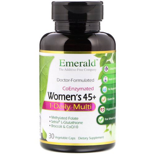 Emerald Laboratories, CoEnzymated Women's 45+ 1-Daily Multi, 30 Vegetable Caps فوائد