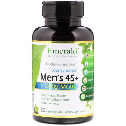Emerald Laboratories, Men's 45+ 1-Daily Multi Vit-A-Min, 30 Veggie Caps فوائد