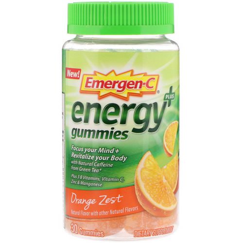 Emergen-C, Energy Plus Gummies, Orange Zest, 30 Gummies فوائد