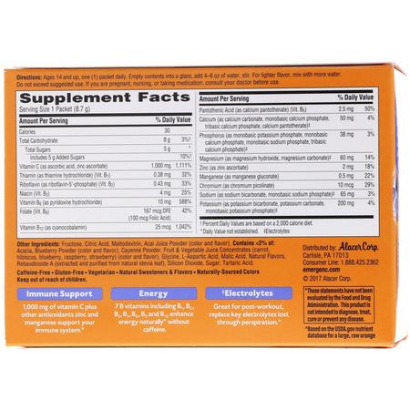 Emergen-C, Vitamin C, Acai Berry, 1,000 mg, 30 Packets, 0.30 oz (8.7 g) Each:الأنفل,نزا ,السعال