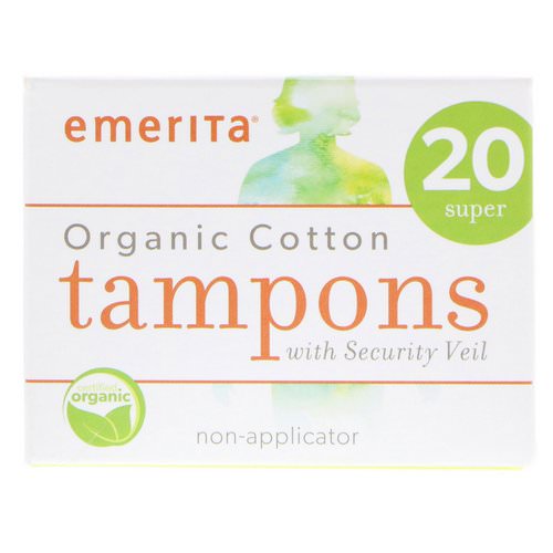 Emerita, Organic Cotton Tampons, Non-Applicator, Super, 20 Tampons فوائد