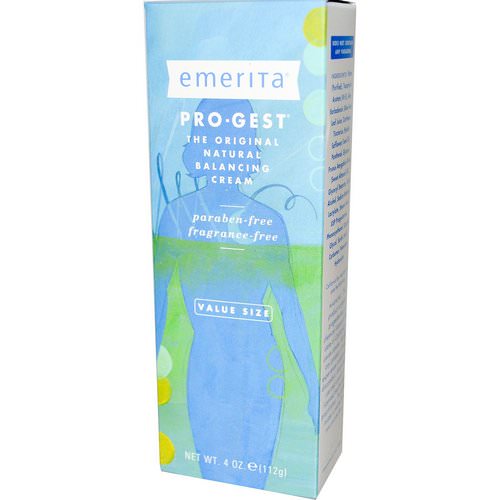 Emerita, Pro-Gest, Balancing Cream, Fragrance-Free, 4 oz (112 g) فوائد