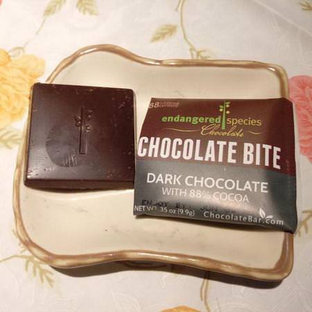 Endangered Species Chocolate, Extreme Dark Chocolate Bites, 12 Wrapped Pieces, 4.2 oz (119 g)