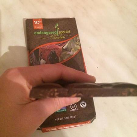 Endangered Species Chocolate, Cacao Nibs + Dark Chocolate, 3 oz (85 g)