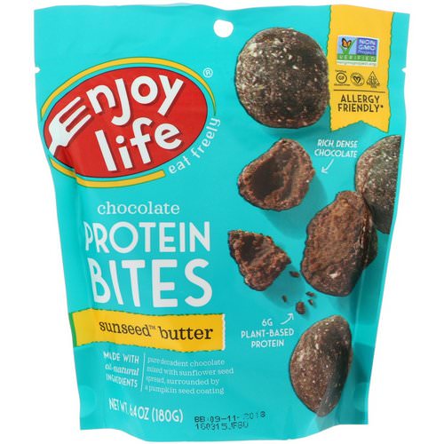 Enjoy Life Foods, Chocolate Protein Bites, Sunseed Butter, 6.4oz (180g) فوائد