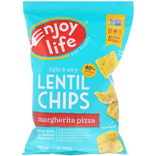 Enjoy Life Foods, Light & Airy Lentil Chips, Margherita Pizza Flavor, 4 oz (113 g) فوائد