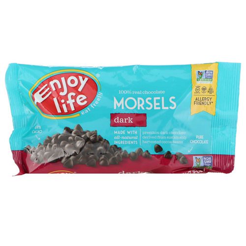 Enjoy Life Foods, Regular Size Morsels, Dark Chocolate, 9 oz (255 g) فوائد