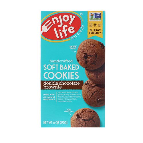 Enjoy Life Foods, Soft Baked Cookies, Double Chocolate Brownie, 6 oz (170 g) فوائد