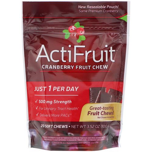 Nature's Way, ActiFruit, Cranberry Fruit Chew, 20 Soft Chews فوائد