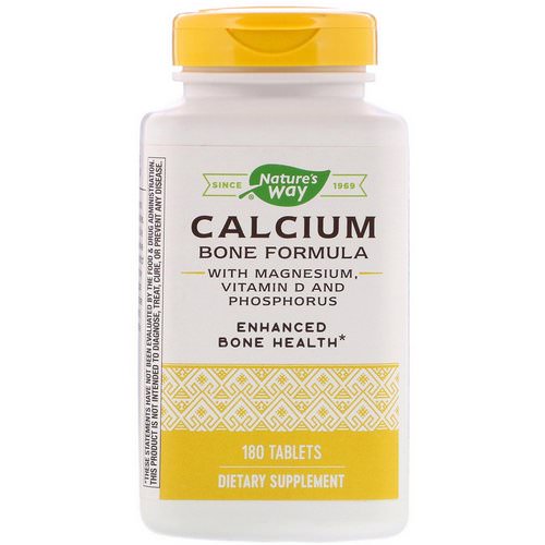 Nature's Way, Calcium Bone Formula with Magnesium, Vitamin D and Phosphorus, 180 Tablets فوائد