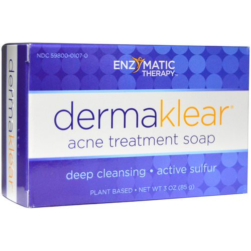 Enzymatic Therapy, DermaKlear Acne Treatment Soap, 3 oz (85 g) فوائد