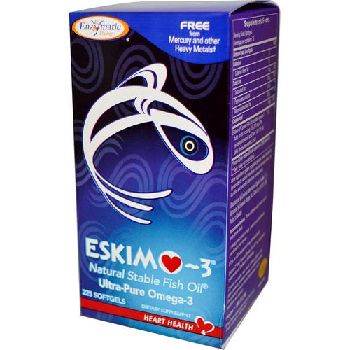 Enzymatic Therapy, Eskimo-3, Natural Stable Fish Oil, 225 Softgels فوائد