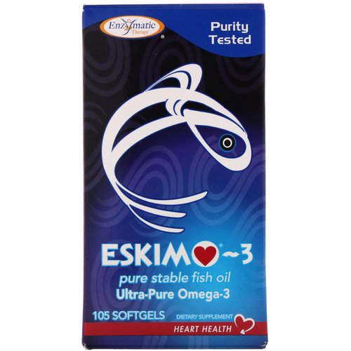Enzymatic Therapy, Eskimo-3, Ultra-Pure Omega-3, 105 Softgels فوائد